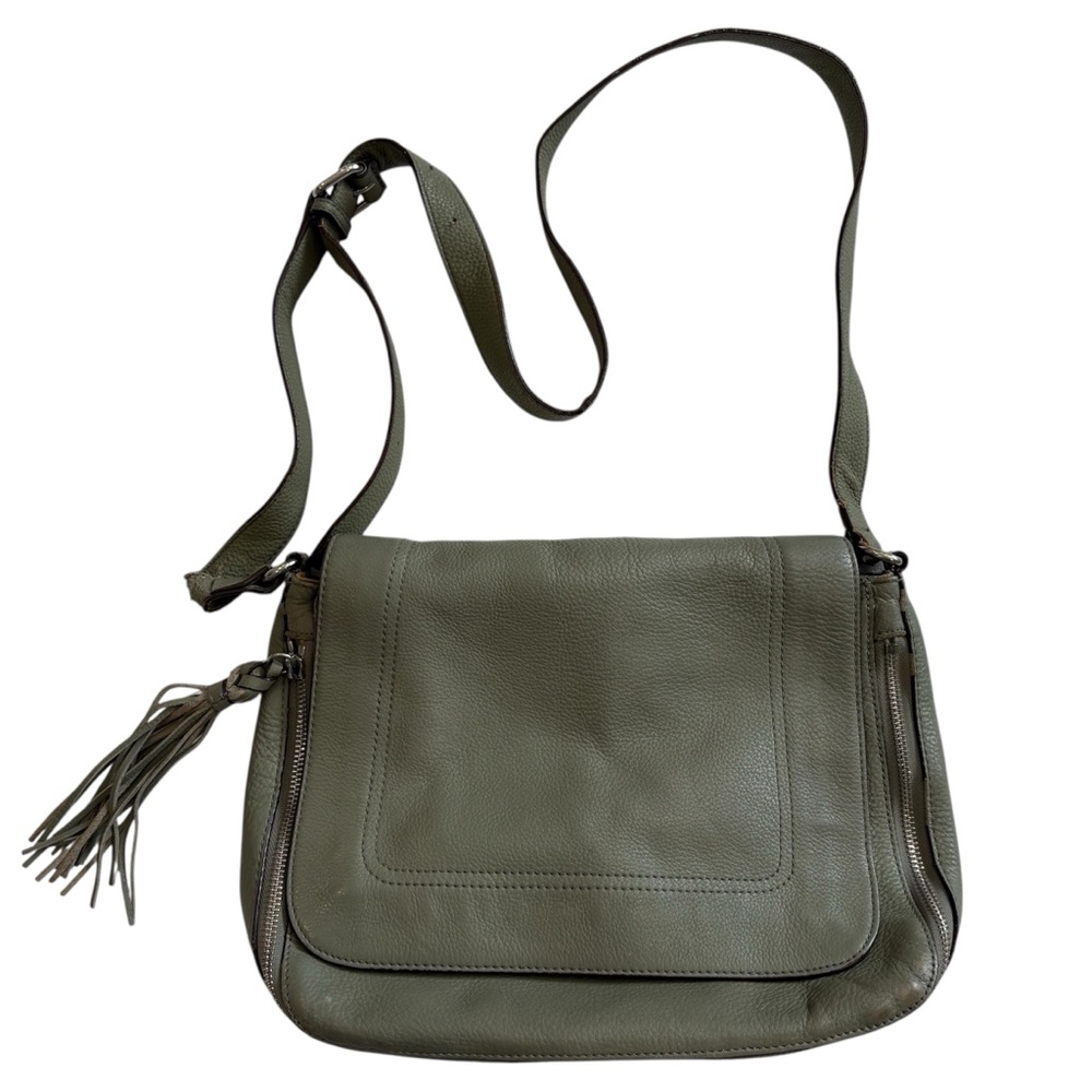 Anthropologie Sanctuary Sage‎ Green Leather Satchel Crossbody purse